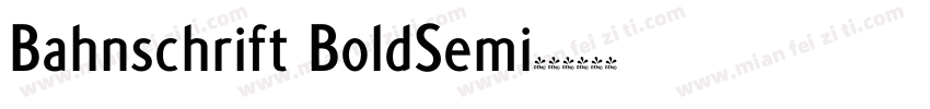 Bahnschrift BoldSemi字体转换